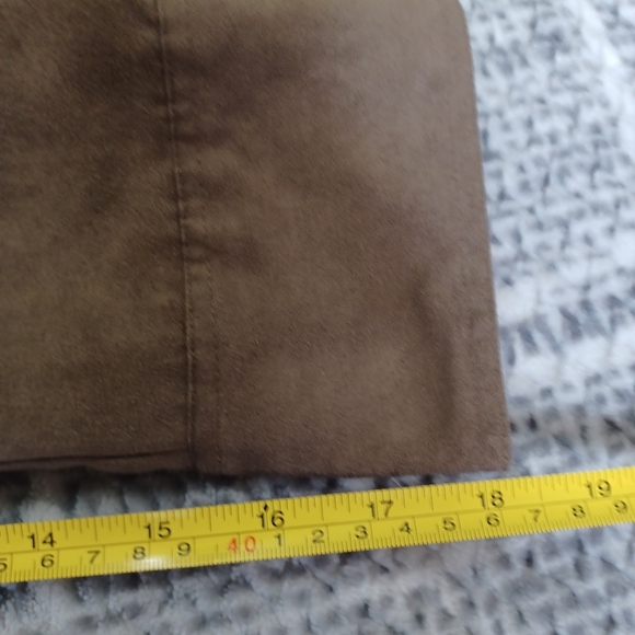 Denver Hayes Smooth Faux-Suede Button Down Shirt Brown Women’s Size M - Picture 7 of 9